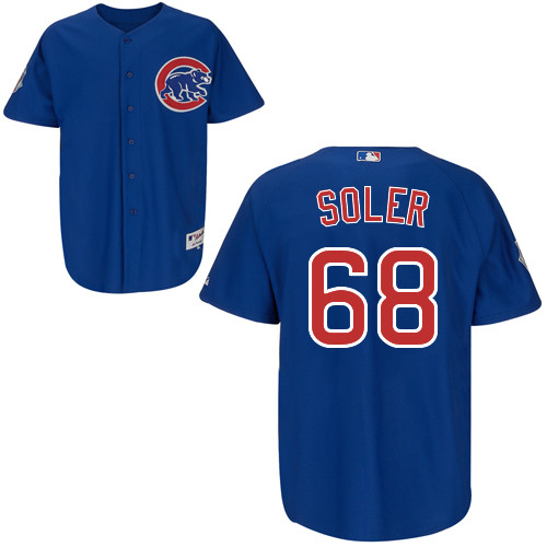 Jorge Soler #68 mlb Jersey-Chicago Cubs Women's Authentic Alternate 2 Blue Baseball Jersey
